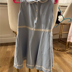 Jacadi Sky Blue Dress with Ivory Accents